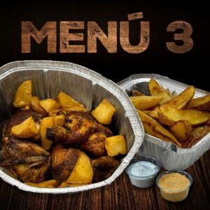 MENÚ 3 DE POLLO A L'AST